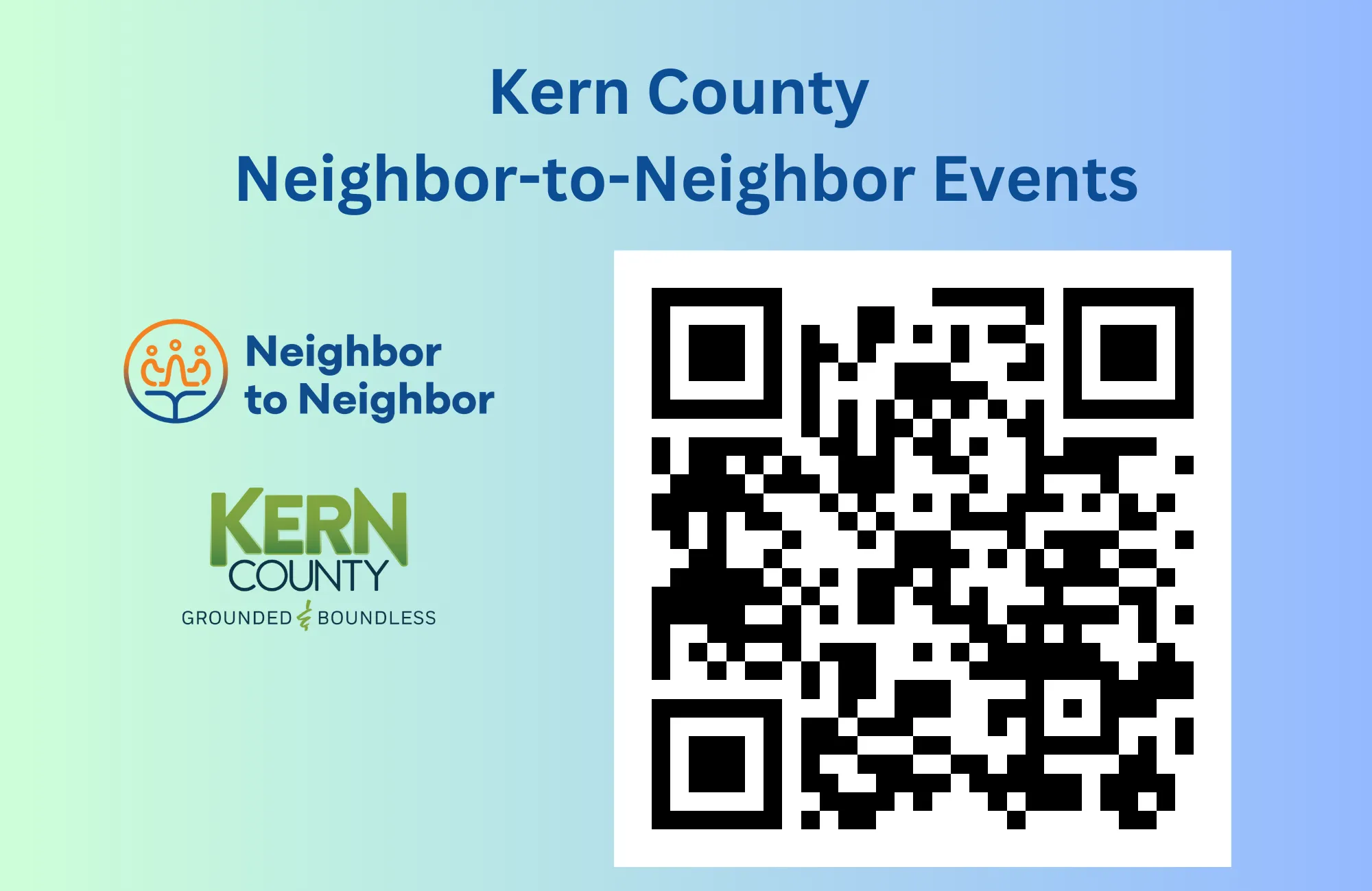 QR code for Neighbor to Neighbor events