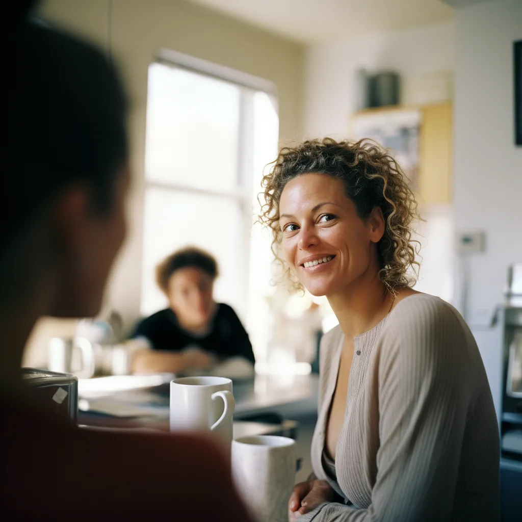 Community conversation in a shared kitchen
